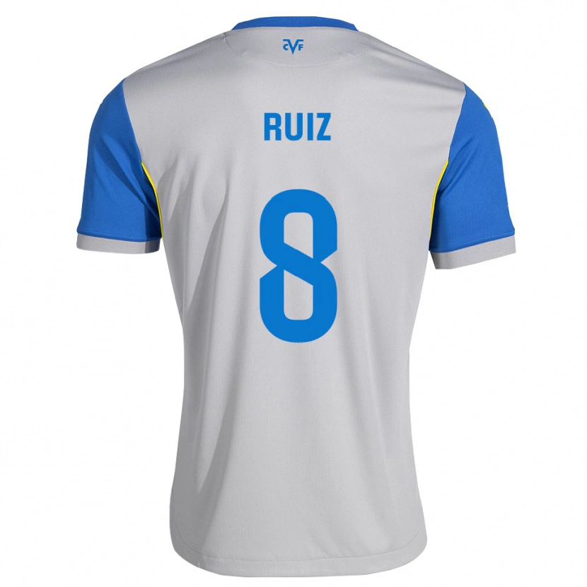 Danxen Børn Adri Ruiz #8 Dodgerblå Grå Udebane Spillertrøjer 2026/27 Trøje T-Shirt
