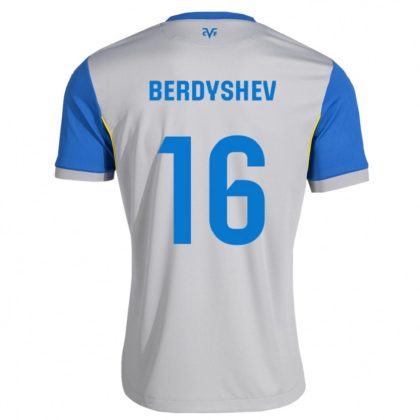 Danxen Børn Tikhon Berdyshev #16 Dodgerblå Grå Udebane Spillertrøjer 2026/27 Trøje T-Shirt