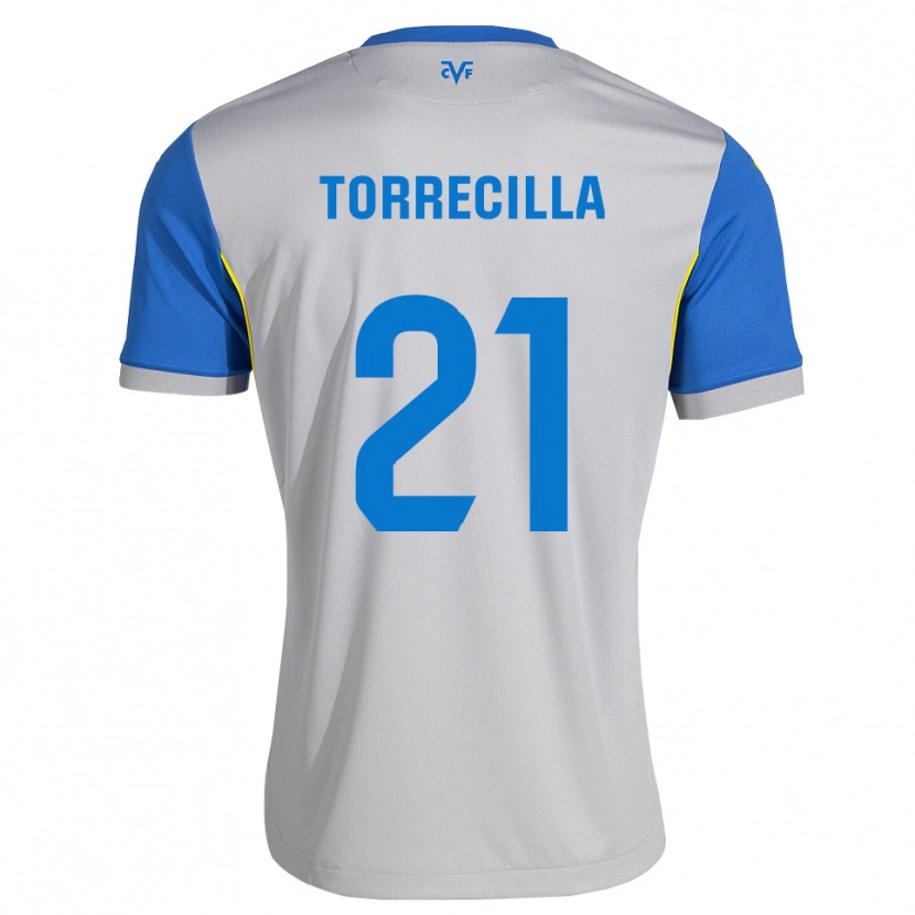 Danxen Børn Virginia Torrecilla #21 Dodgerblå Grå Udebane Spillertrøjer 2026/27 Trøje T-Shirt
