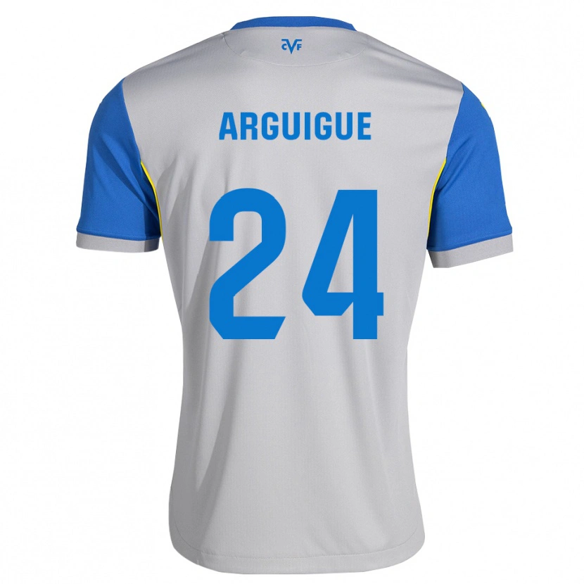 Danxen Børn Ayman Arguigue #24 Dodgerblå Grå Udebane Spillertrøjer 2026/27 Trøje T-Shirt
