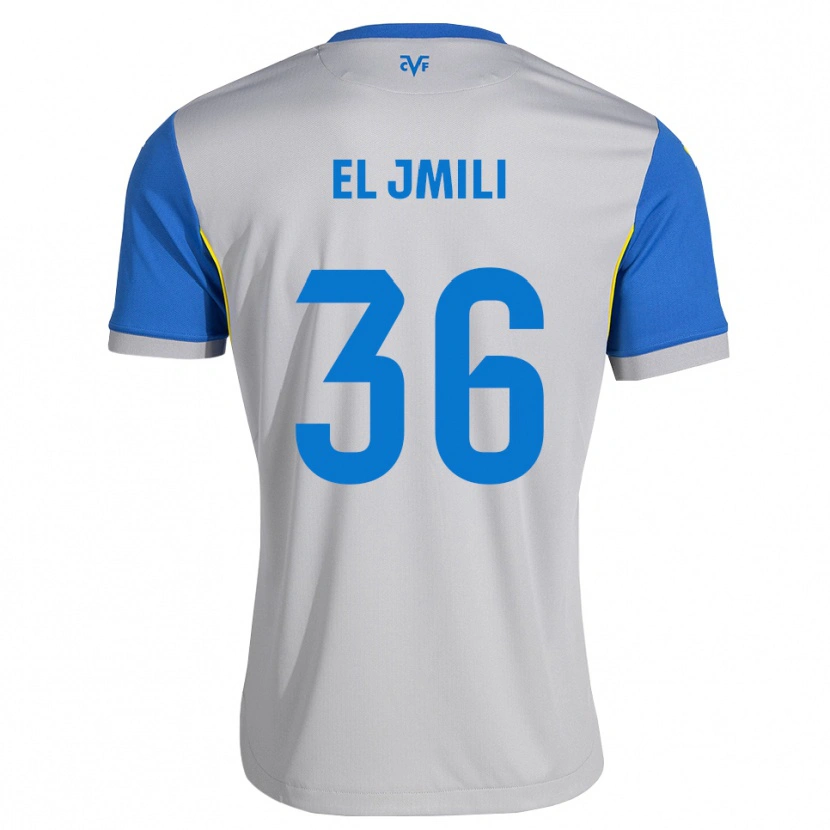Danxen Børn Nizar El Jmili #36 Dodgerblå Grå Udebane Spillertrøjer 2026/27 Trøje T-Shirt