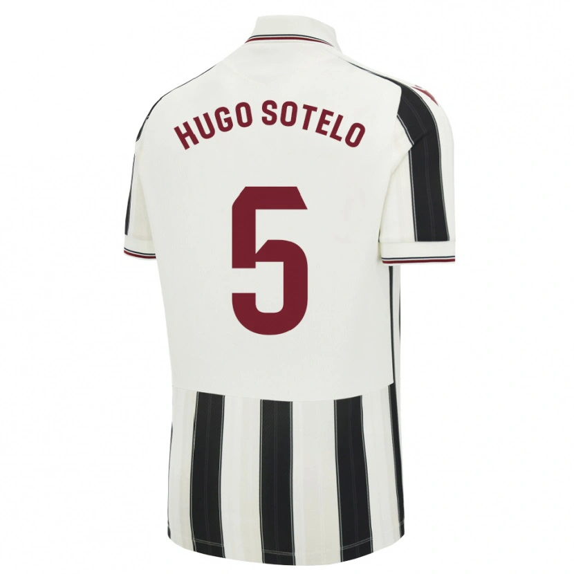Danxen Børn Hugo Sotelo #5 Sort Hvid Rød Udebane Spillertrøjer 2026/27 Trøje T-Shirt