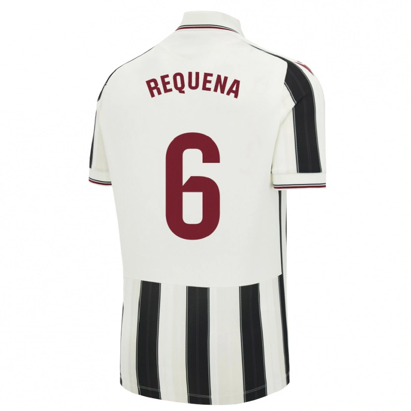 Danxen Børn Dani Requena #6 Sort Hvid Rød Udebane Spillertrøjer 2026/27 Trøje T-Shirt