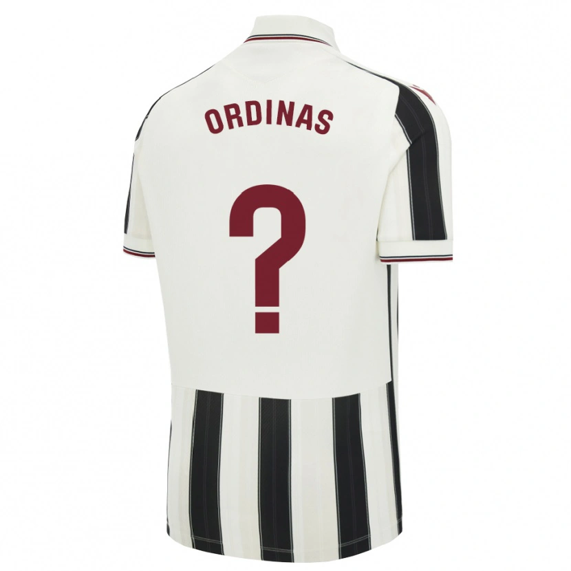 Danxen Børn Matías Ordinas #0 Sort Hvid Rød Udebane Spillertrøjer 2026/27 Trøje T-Shirt