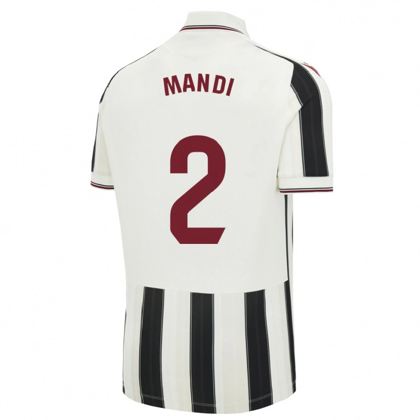 Danxen Børn Aïssa Mandi #2 Sort Hvid Rød Udebane Spillertrøjer 2026/27 Trøje T-Shirt