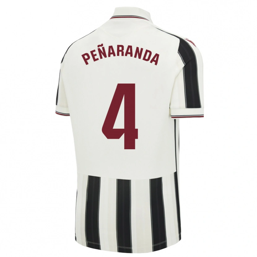 Danxen Børn Carlos Peñaranda #4 Sort Hvid Rød Udebane Spillertrøjer 2026/27 Trøje T-Shirt