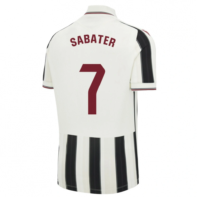 Danxen Børn Ethan Sabater #7 Sort Hvid Rød Udebane Spillertrøjer 2026/27 Trøje T-Shirt