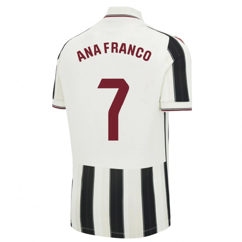 Danxen Børn Ana Franco De La Vega #7 Sort Hvid Rød Udebane Spillertrøjer 2026/27 Trøje T-Shirt