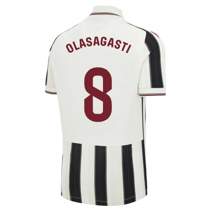 Danxen Børn Jon Ander Olasagasti #8 Sort Hvid Rød Udebane Spillertrøjer 2026/27 Trøje T-Shirt