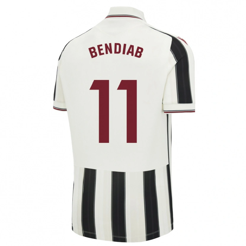 Danxen Børn Zadig Bendiab #11 Sort Hvid Rød Udebane Spillertrøjer 2026/27 Trøje T-Shirt