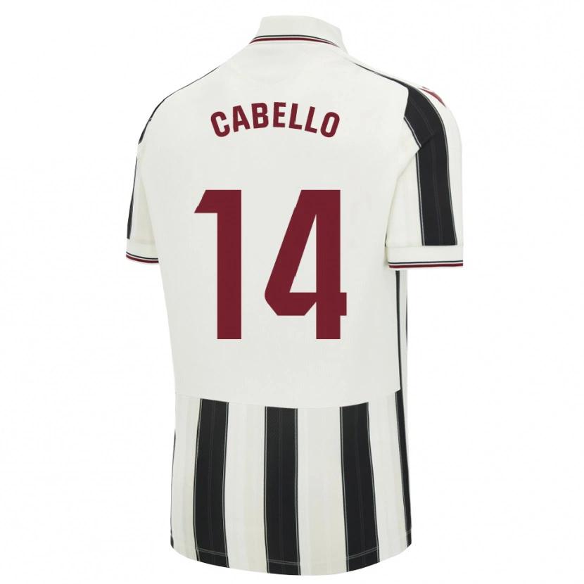 Danxen Børn Jorge Cabello #14 Sort Hvid Rød Udebane Spillertrøjer 2026/27 Trøje T-Shirt