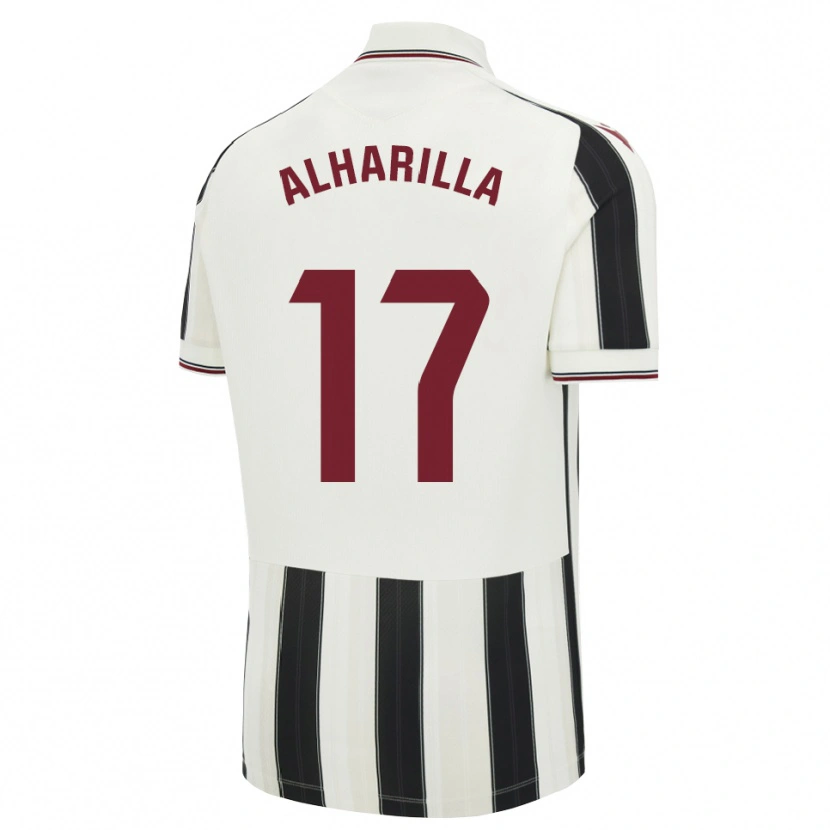 Danxen Børn María Alharilla #17 Sort Hvid Rød Udebane Spillertrøjer 2026/27 Trøje T-Shirt
