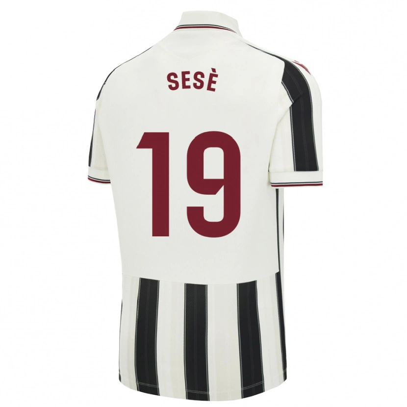 Danxen Børn Mario Sesè #19 Sort Hvid Rød Udebane Spillertrøjer 2026/27 Trøje T-Shirt