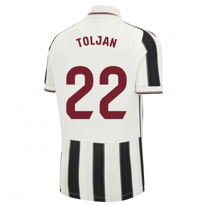 Danxen Børn Jeremy Toljan #22 Sort Hvid Rød Udebane Spillertrøjer 2026/27 Trøje T-Shirt