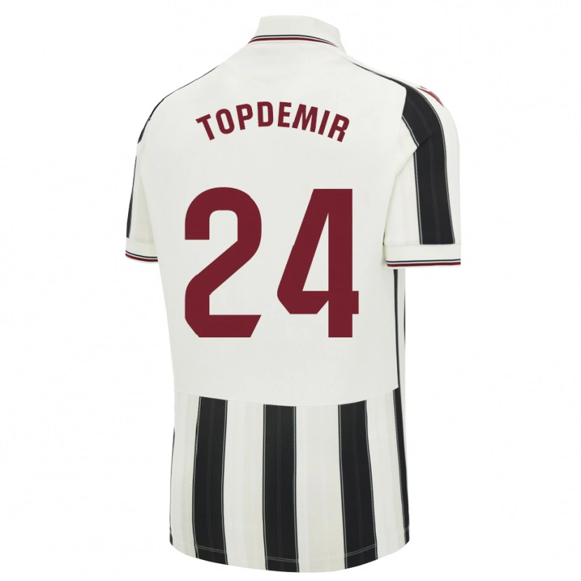 Danxen Børn Karan Topdemir #24 Sort Hvid Rød Udebane Spillertrøjer 2026/27 Trøje T-Shirt