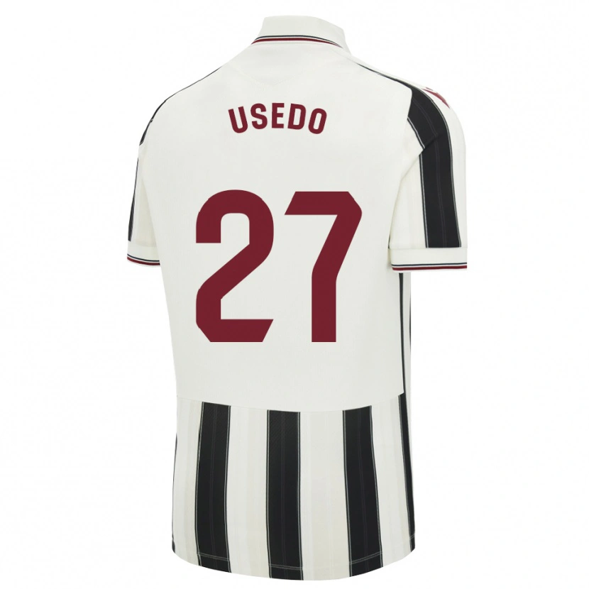Danxen Børn Manel Usedo #27 Sort Hvid Rød Udebane Spillertrøjer 2026/27 Trøje T-Shirt