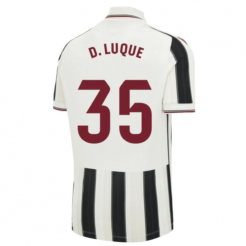 Danxen Børn Daniela Luque Fernández #35 Sort Hvid Rød Udebane Spillertrøjer 2026/27 Trøje T-Shirt