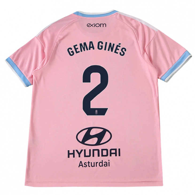 Danxen Børn Gema Ginés #2 Kornblomstblå Pink Udebane Spillertrøjer 2026/27 Trøje T-Shirt