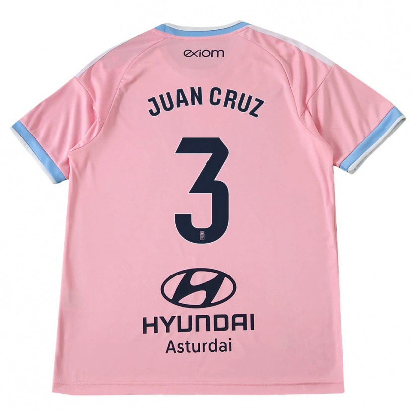 Danxen Børn Juan Cruz #3 Kornblomstblå Pink Udebane Spillertrøjer 2026/27 Trøje T-Shirt