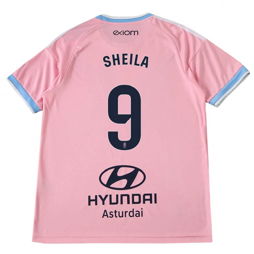 Danxen Børn Sheila Elorza Hernández #9 Kornblomstblå Pink Udebane Spillertrøjer 2026/27 Trøje T-Shirt