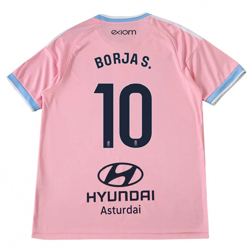Danxen Børn Borja Sánchez #10 Kornblomstblå Pink Udebane Spillertrøjer 2026/27 Trøje T-Shirt