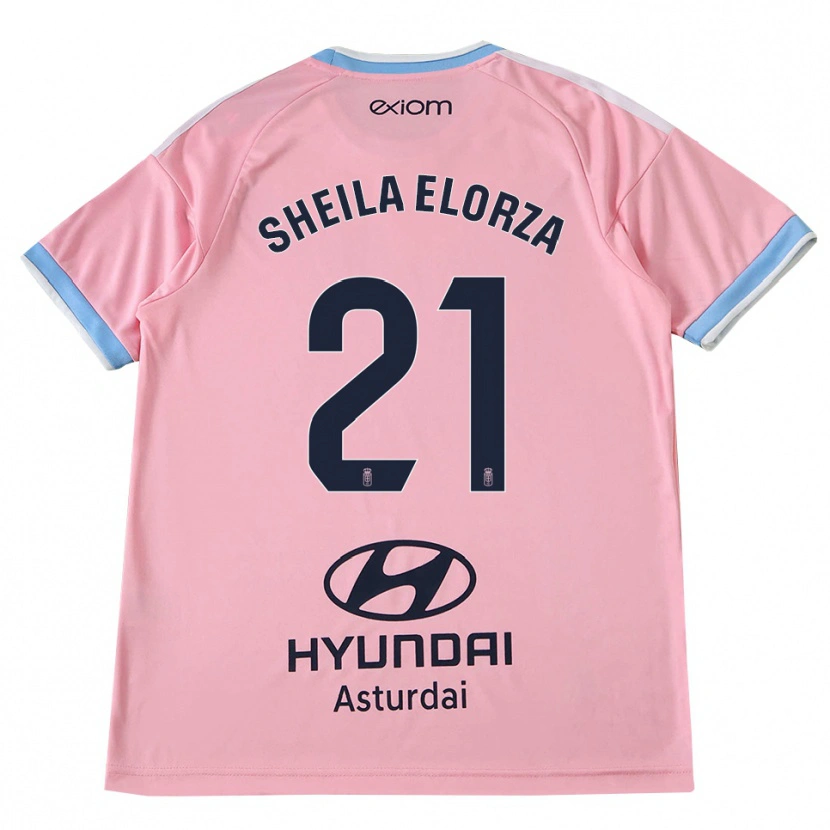 Danxen Børn Sheila Elorza #21 Kornblomstblå Pink Udebane Spillertrøjer 2026/27 Trøje T-Shirt