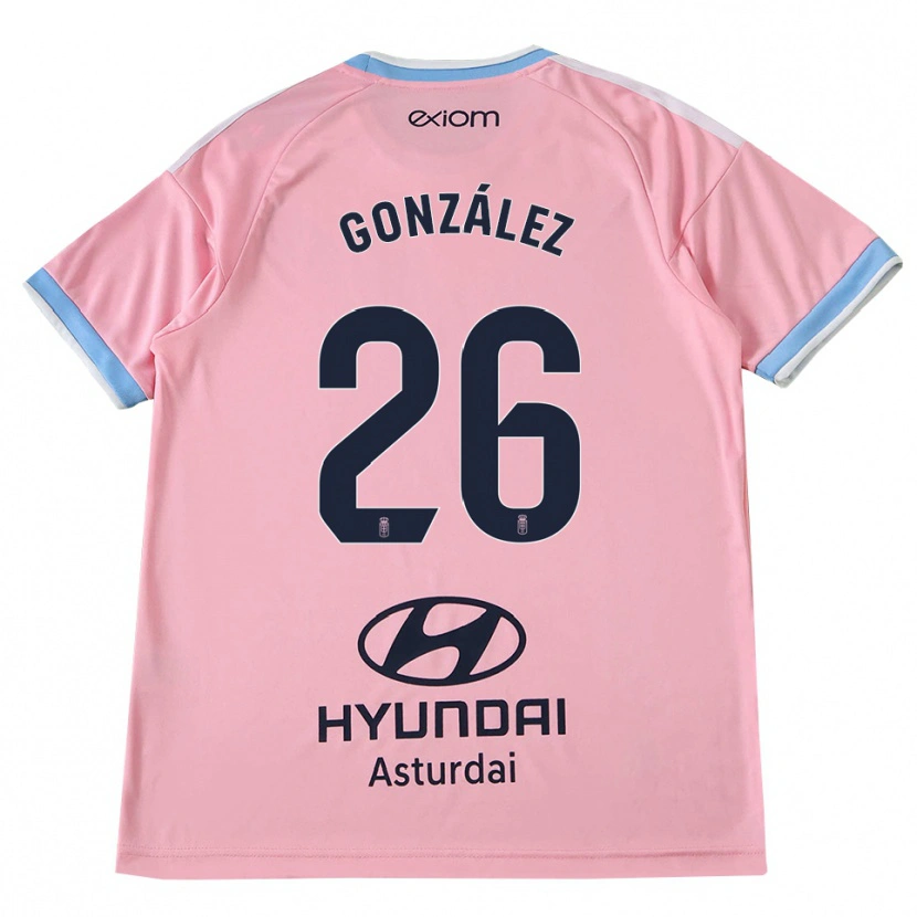 Danxen Børn Miguel González #26 Kornblomstblå Pink Udebane Spillertrøjer 2026/27 Trøje T-Shirt