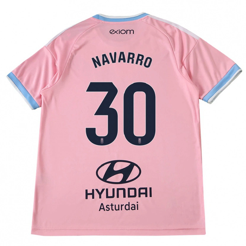 Danxen Børn Iker Navarro #30 Kornblomstblå Pink Udebane Spillertrøjer 2026/27 Trøje T-Shirt