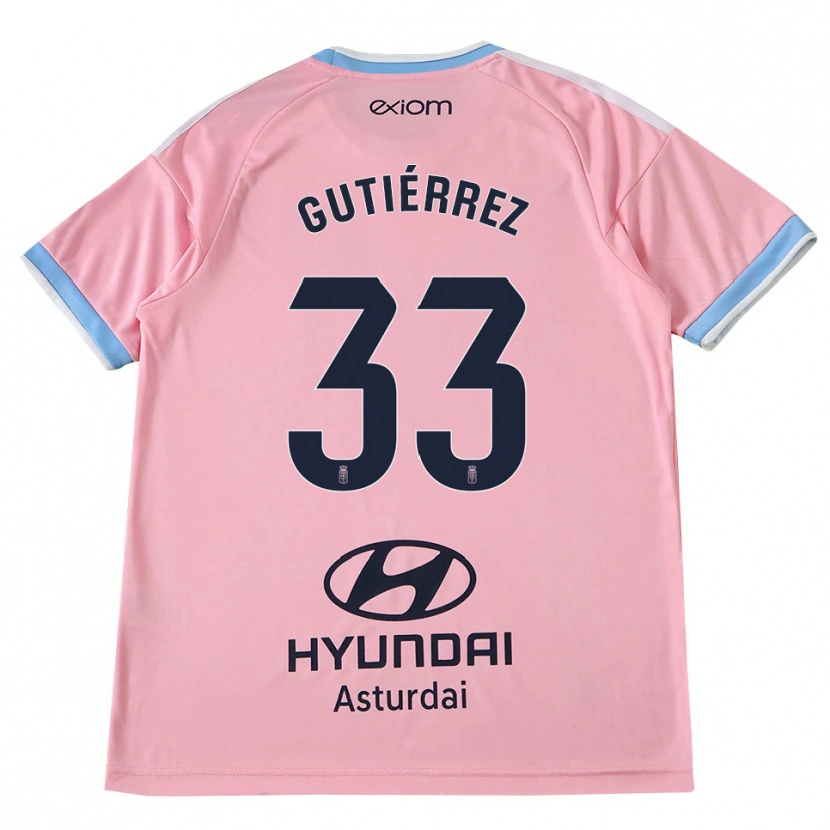 Danxen Børn Raúl Gutiérrez #33 Kornblomstblå Pink Udebane Spillertrøjer 2026/27 Trøje T-Shirt
