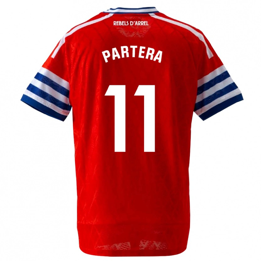 Danxen Børn Álex Partera #11 Kongeblå Rød Udebane Spillertrøjer 2026/27 Trøje T-Shirt