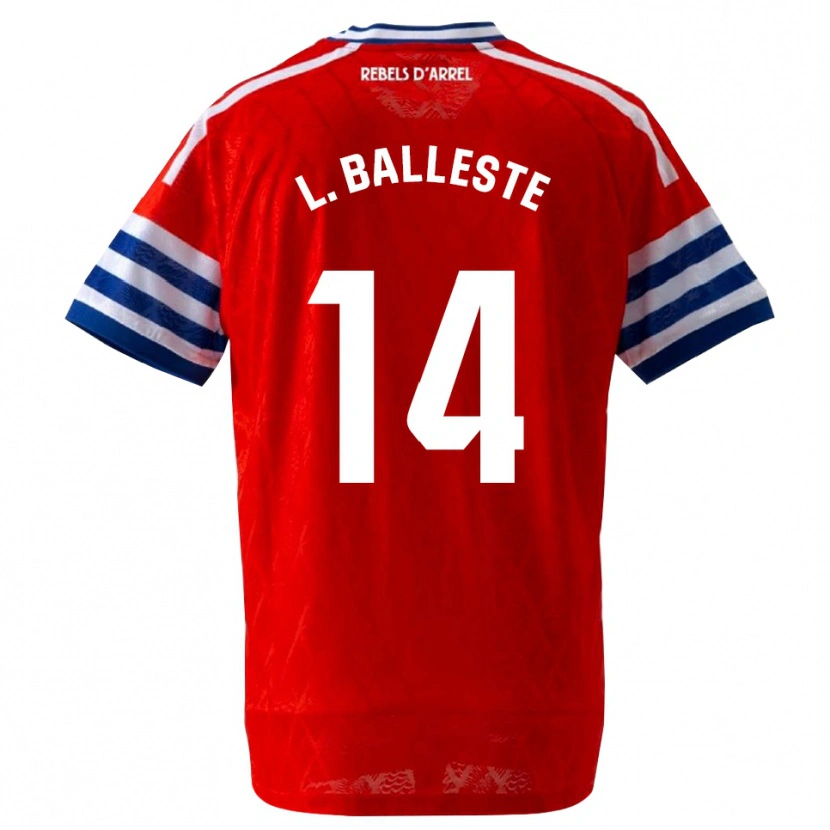 Danxen Børn Laia Balleste Sciora #14 Kongeblå Rød Udebane Spillertrøjer 2026/27 Trøje T-Shirt