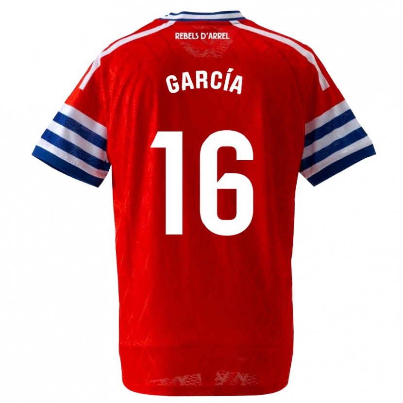 Danxen Børn Marc García #16 Kongeblå Rød Udebane Spillertrøjer 2026/27 Trøje T-Shirt