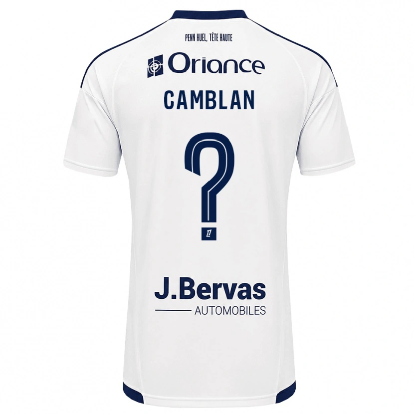 Danxen Børn Axel Camblan #0 Marinehvid Udebane Spillertrøjer 2026/27 Trøje T-Shirt