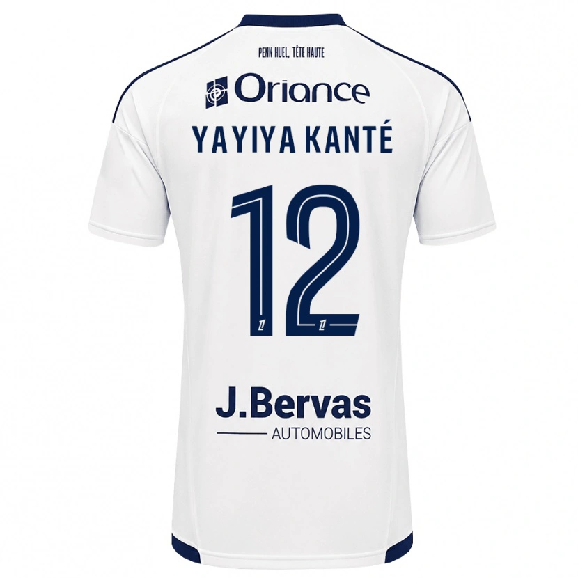 Danxen Børn Ibrahim Yayiya Kanté #12 Marinehvid Udebane Spillertrøjer 2026/27 Trøje T-Shirt