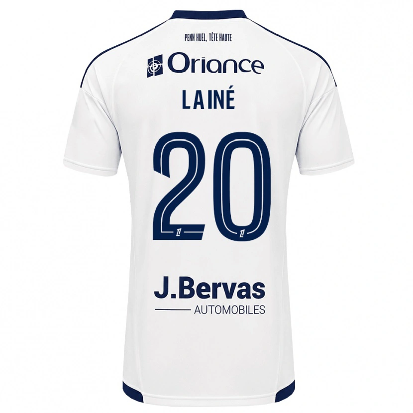 Danxen Børn Mathis Lainé #20 Marinehvid Udebane Spillertrøjer 2026/27 Trøje T-Shirt