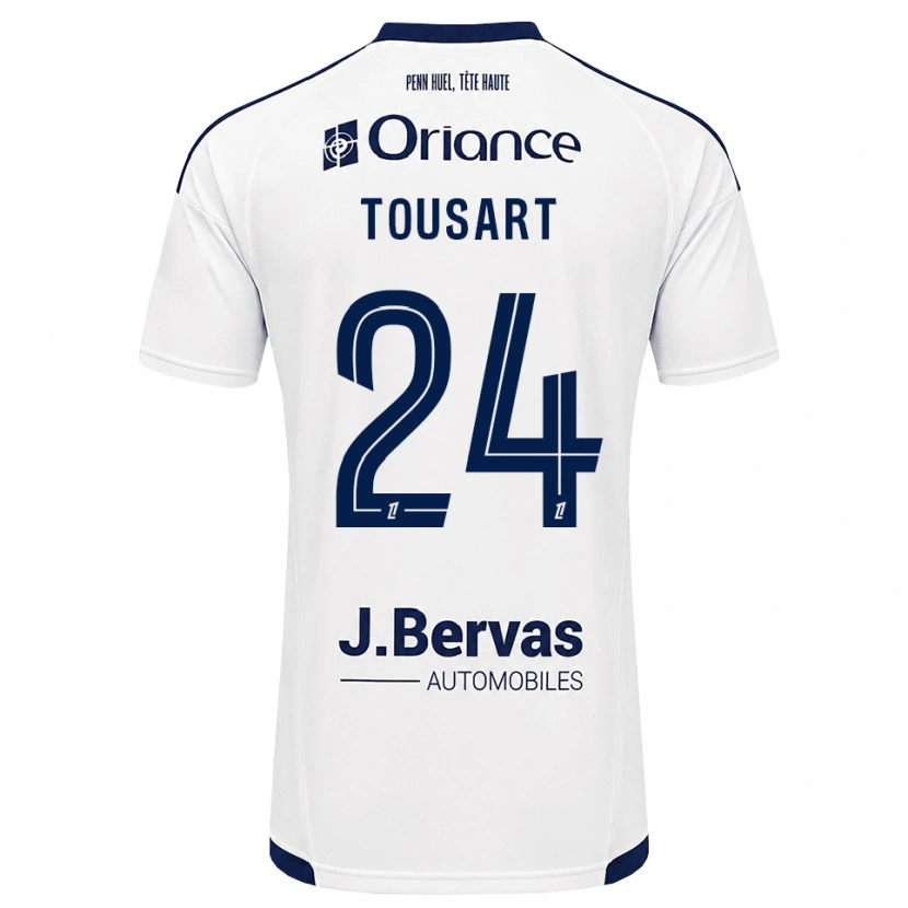 Danxen Børn Lucas Tousart #24 Marinehvid Udebane Spillertrøjer 2026/27 Trøje T-Shirt