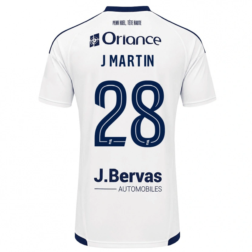 Danxen Børn Jonas Martin #28 Marinehvid Udebane Spillertrøjer 2026/27 Trøje T-Shirt
