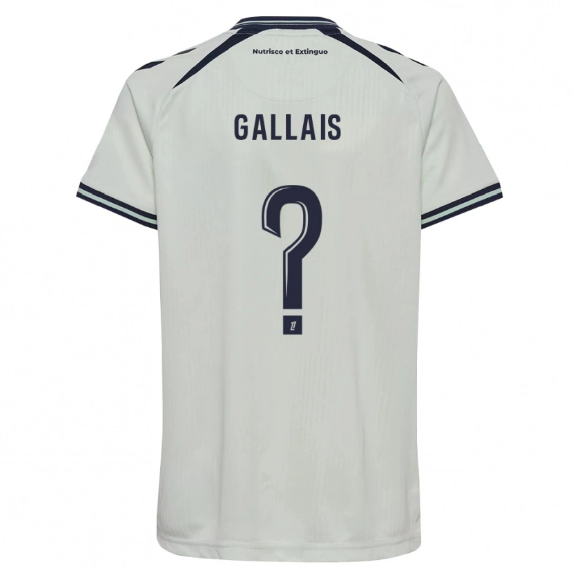 Danxen Børn Thaïs Gallais #0 Midnatsblå Hvid Udebane Spillertrøjer 2026/27 Trøje T-Shirt