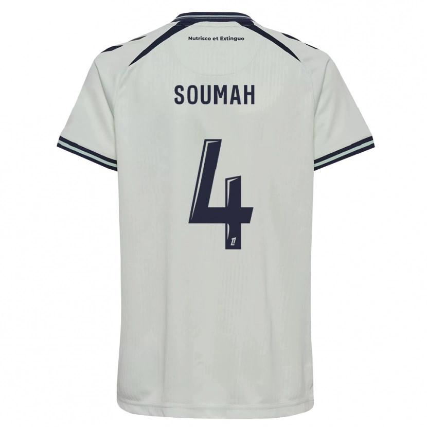 Danxen Børn Mohamed Soumah #4 Midnatsblå Hvid Udebane Spillertrøjer 2026/27 Trøje T-Shirt
