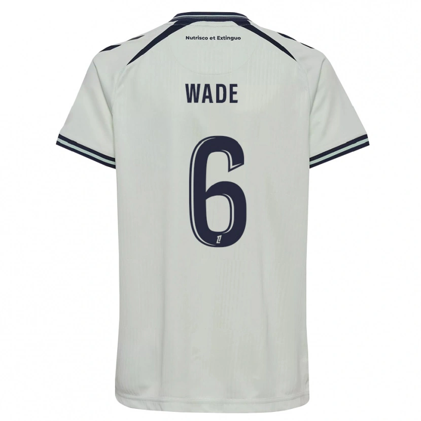 Danxen Børn Bocar Wade #6 Midnatsblå Hvid Udebane Spillertrøjer 2026/27 Trøje T-Shirt