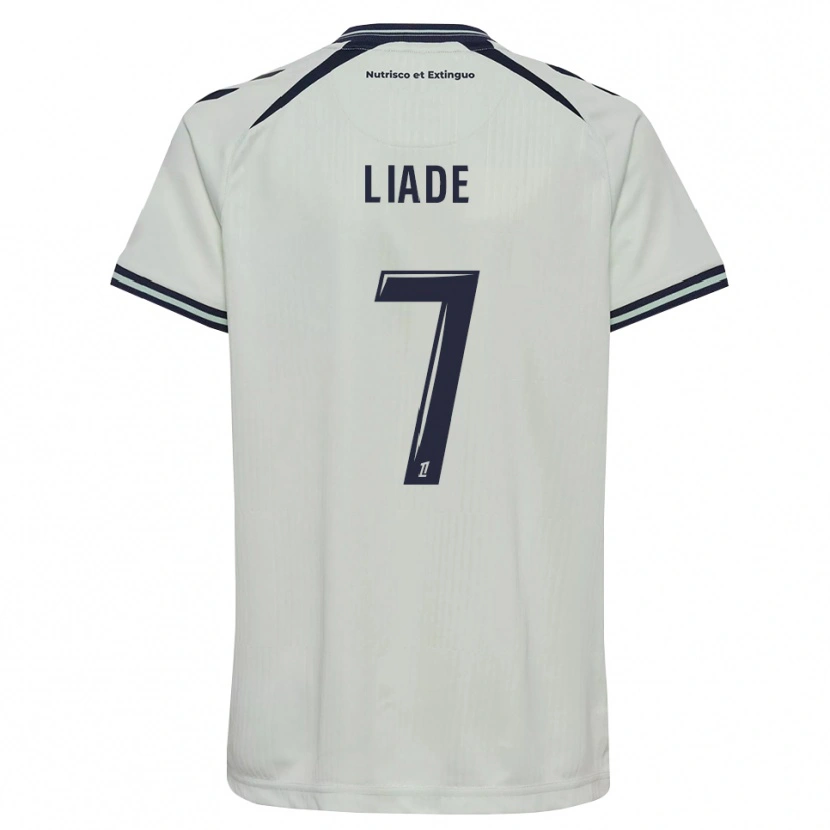 Danxen Børn Noah Liade #7 Midnatsblå Hvid Udebane Spillertrøjer 2026/27 Trøje T-Shirt