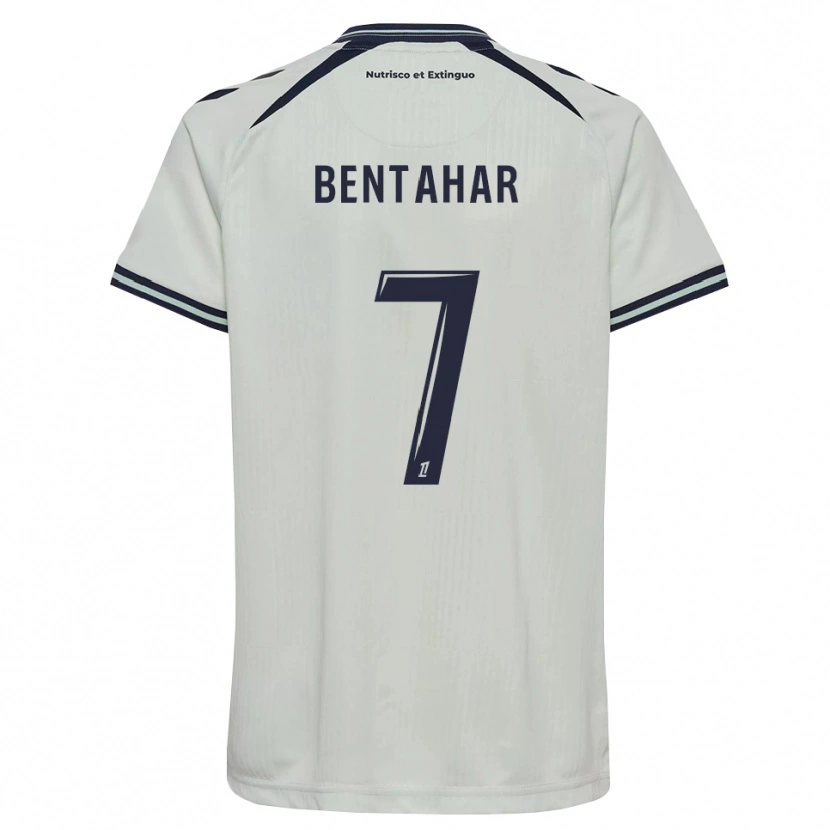 Danxen Børn Ahmed Bentahar #7 Midnatsblå Hvid Udebane Spillertrøjer 2026/27 Trøje T-Shirt