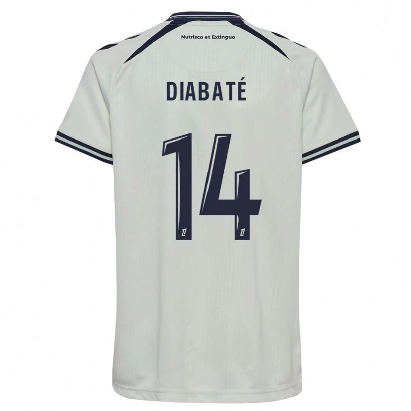 Danxen Børn Adams Diabaté #14 Midnatsblå Hvid Udebane Spillertrøjer 2026/27 Trøje T-Shirt