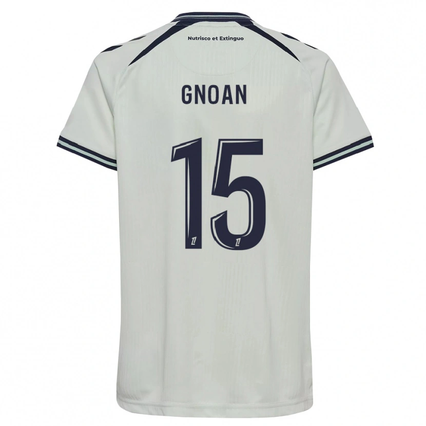 Danxen Børn Ebroni Gnoan #15 Midnatsblå Hvid Udebane Spillertrøjer 2026/27 Trøje T-Shirt