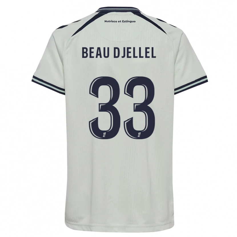 Danxen Børn Yanis Beau Djellel #33 Midnatsblå Hvid Udebane Spillertrøjer 2026/27 Trøje T-Shirt