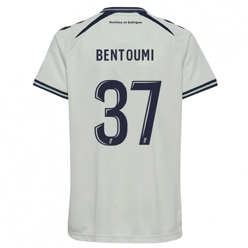 Danxen Børn Mokrane Bentoumi #37 Midnatsblå Hvid Udebane Spillertrøjer 2026/27 Trøje T-Shirt
