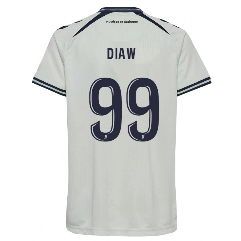Danxen Børn Mory Diaw #99 Midnatsblå Hvid Udebane Spillertrøjer 2026/27 Trøje T-Shirt