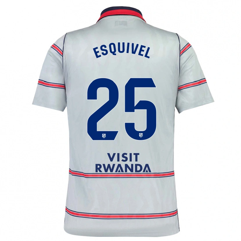 Danxen Børn Salvi Esquivel #25 Grå Rød Marineblå Tredje Sæt Spillertrøjer 2026/27 Trøje T-Shirt