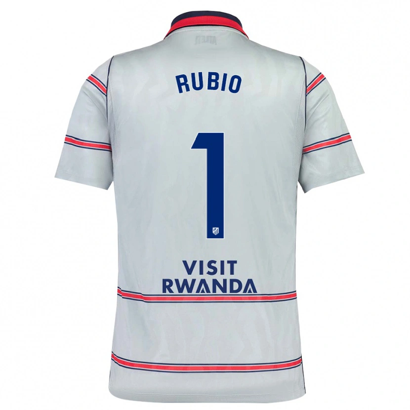 Danxen Børn Dani Rubio #1 Grå Rød Marineblå Tredje Sæt Spillertrøjer 2026/27 Trøje T-Shirt
