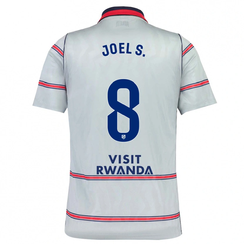 Danxen Børn Joel Sánchez #8 Grå Rød Marineblå Tredje Sæt Spillertrøjer 2026/27 Trøje T-Shirt